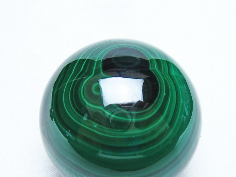 マラカイト 丸玉 38mm スフィア 置物 一点物 141-8351