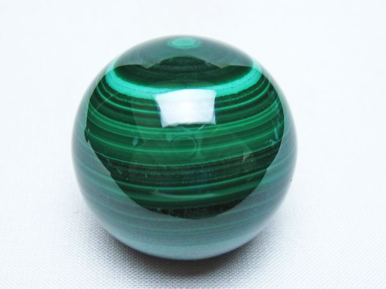 マラカイト 丸玉 37mm スフィア 置物 一点物 141-8353