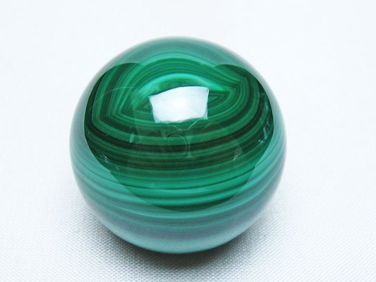 マラカイト 丸玉 37mm スフィア 置物 一点物 141-8354