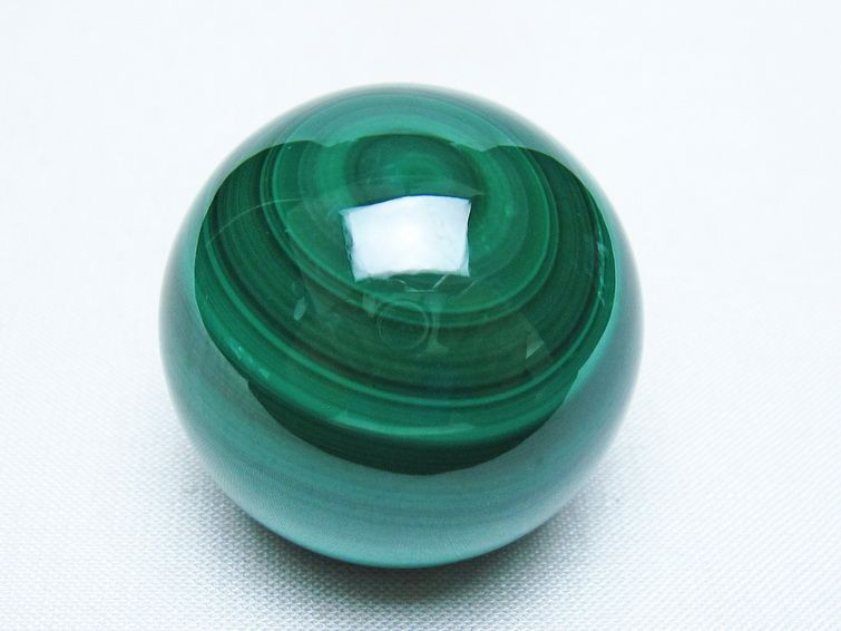 マラカイト 丸玉 36mm スフィア 置物 一点物 141-8358