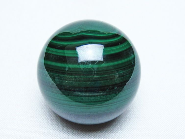 マラカイト 丸玉 36mm スフィア 置物 一点物 141-8359