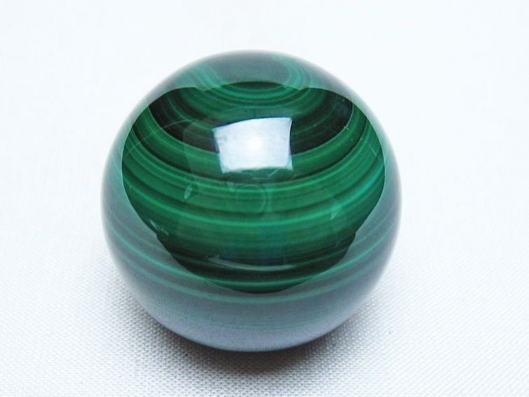 マラカイト 丸玉 35mm スフィア 置物 一点物 141-8369