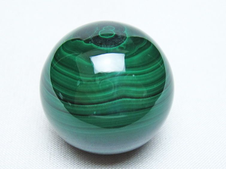 マラカイト 丸玉 34mm スフィア 置物 一点物 141-8373