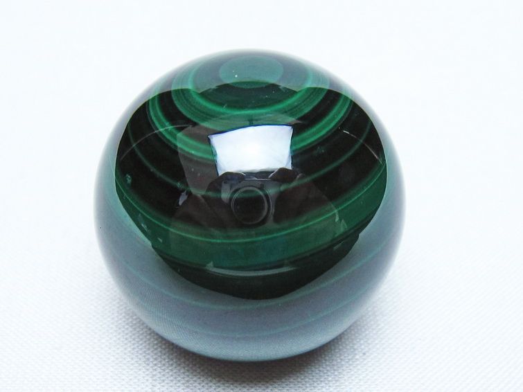 マラカイト 丸玉 34mm スフィア 置物 一点物 141-8380
