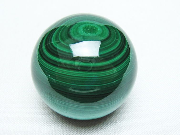 マラカイト 丸玉 33mm スフィア 置物 一点物 141-8381