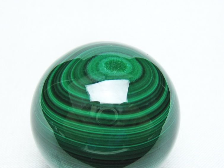 マラカイト 丸玉 33mm スフィア 置物 一点物 141-8381