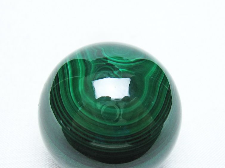 マラカイト 丸玉 32mm スフィア 置物 一点物 141-8384