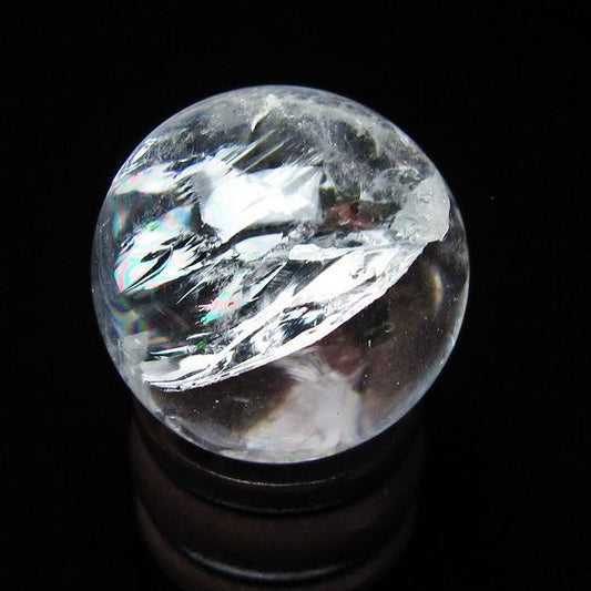 アイリスクォーツ 水晶 丸玉 虹入り 27mm スフィア 水晶玉 置物 原石 一点物 141-8530