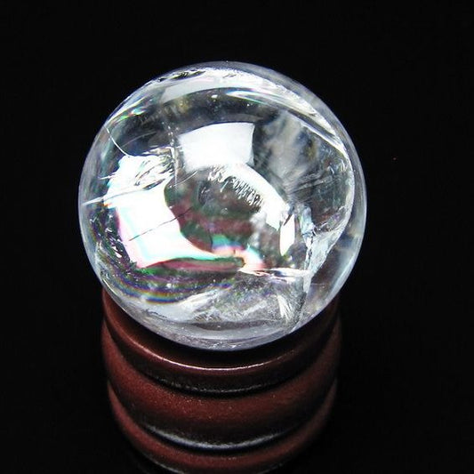 アイリスクォーツ 水晶玉 虹入り 25mm 水晶 丸玉 スフィア 置物 原石 一点物 141-8636