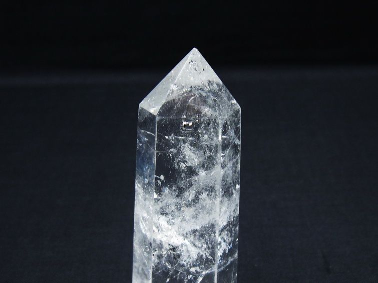 水晶 六角柱 ポイント 置物 一点物 142-10016