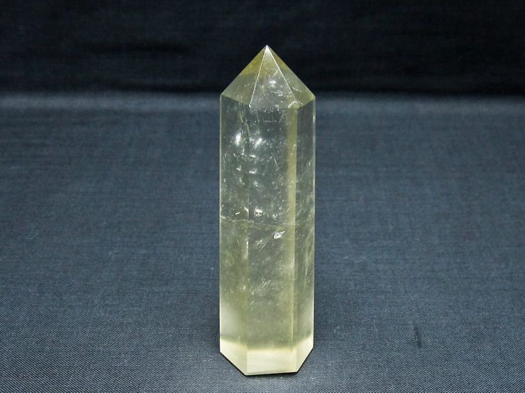 シトリンクォーツ 六角柱 シトリン ポイント 置物 一点物 142-10286