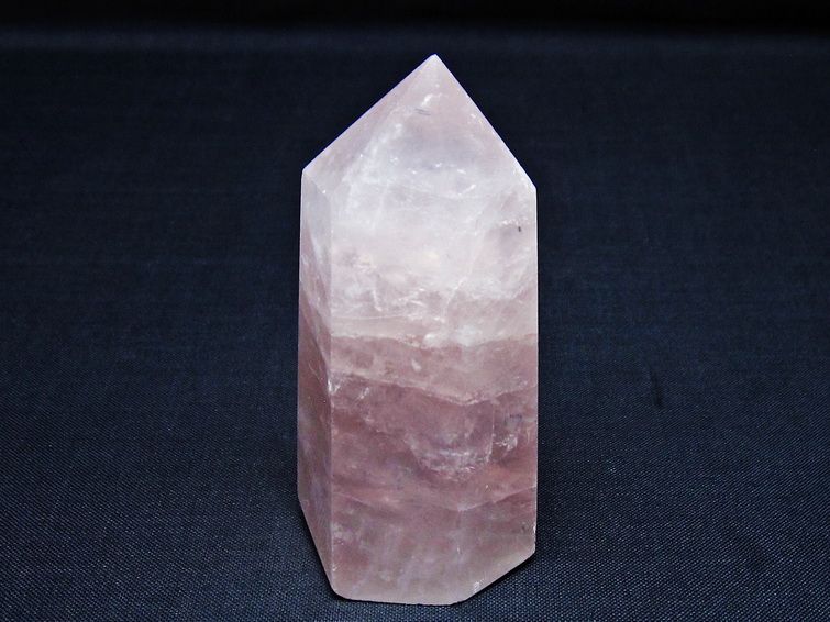 バレンタインフェア】 ローズクォーツ 六角柱 ポイント 置物 一点物