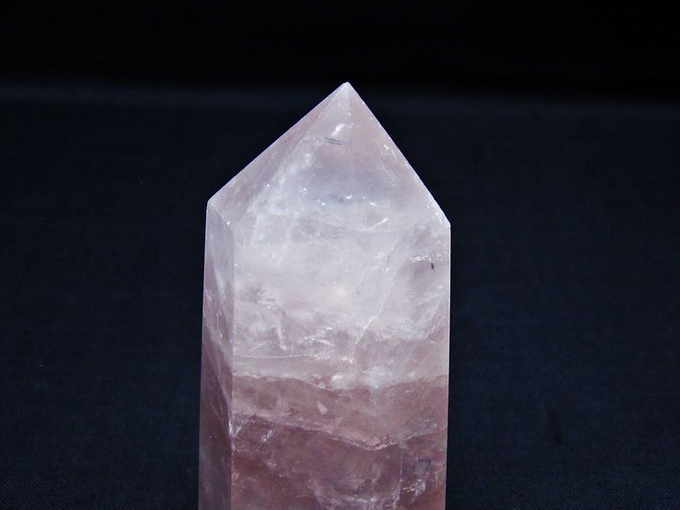 バレンタインフェア】 ローズクォーツ 六角柱 ポイント 置物 一点物