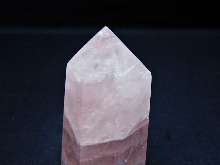 バレンタインフェア】 ローズクォーツ 六角柱 ポイント 置物 一点物