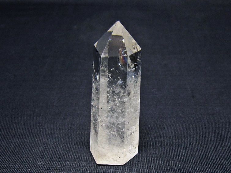 水晶 六角柱 虹入り ポイント 置物 一点物 142-11002