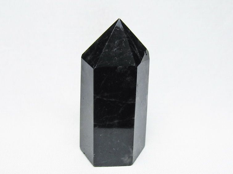 モリオン 六角柱 黒水晶 ポイント 置物 一点物 142-11199