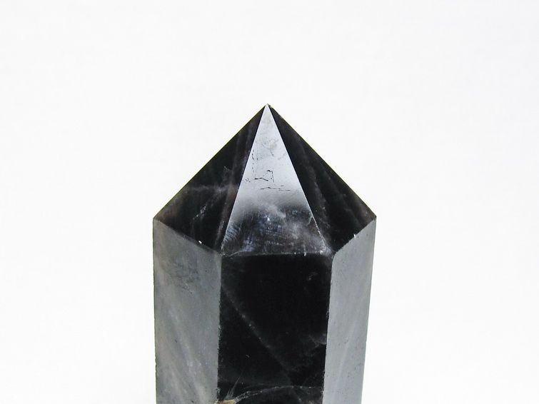 モリオン 六角柱 黒水晶 ポイント 置物 一点物 142-11200