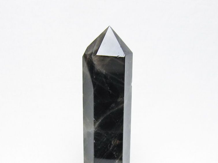 モリオン 六角柱 黒水晶 ポイント 置物 一点物 142-11208