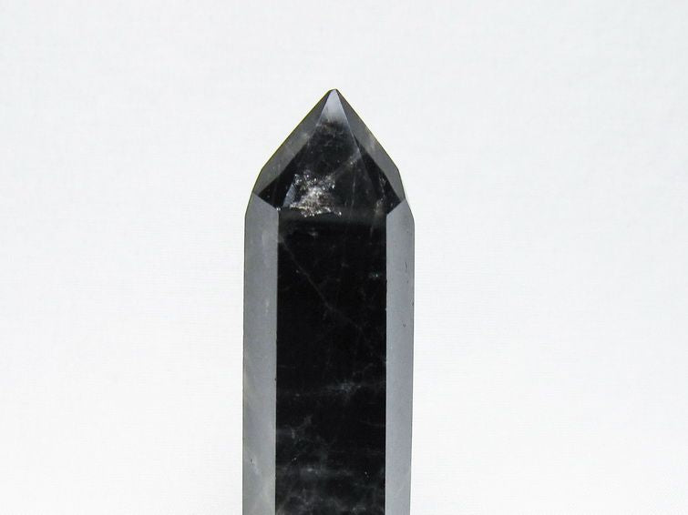 モリオン 六角柱 黒水晶 ポイント 置物 一点物 142-11209