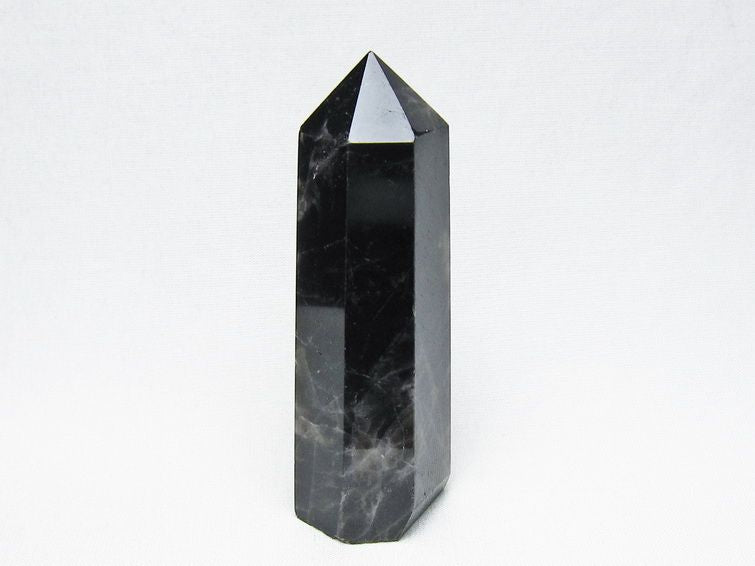 モリオン 六角柱 黒水晶 ポイント 置物 一点物 142-11211