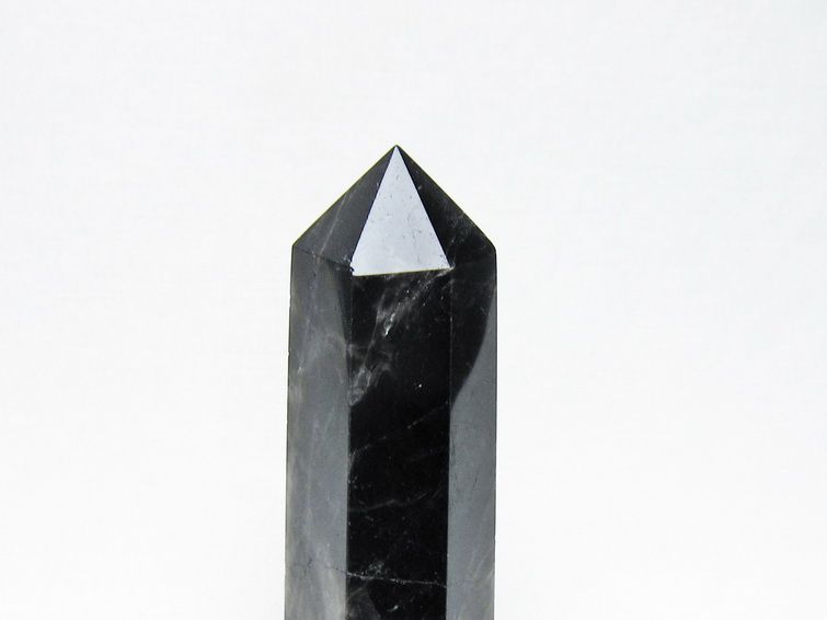 モリオン 六角柱 黒水晶 ポイント 置物 一点物 142-11211