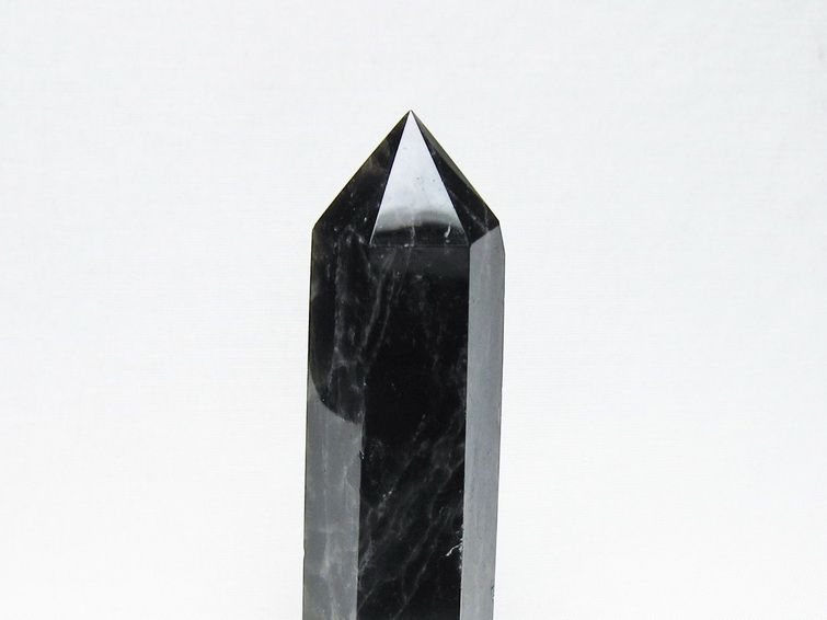 モリオン 六角柱 黒水晶 ポイント 置物 一点物 142-11214