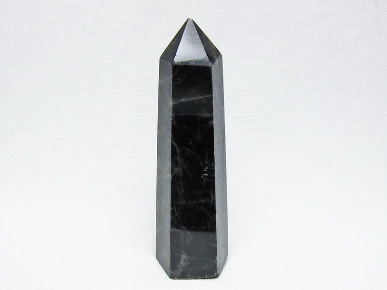 モリオン 六角柱 黒水晶 ポイント 置物 一点物 142-11216