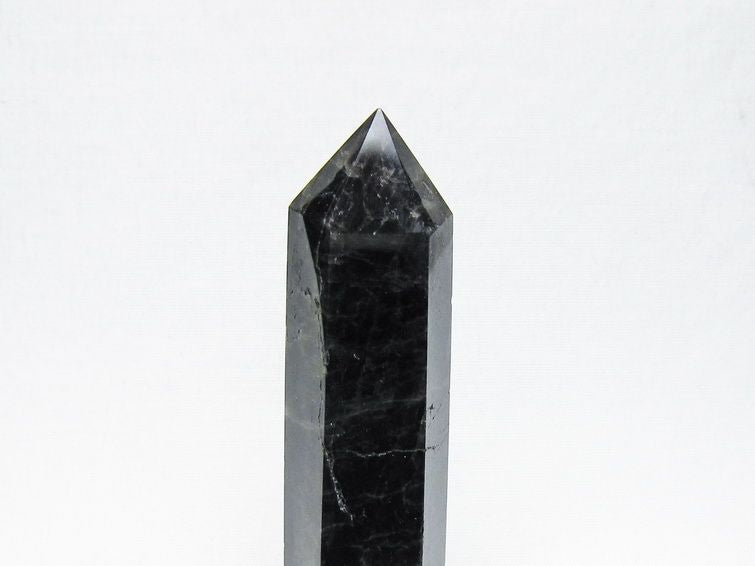 モリオン 六角柱 黒水晶 ポイント 置物 一点物 142-11218