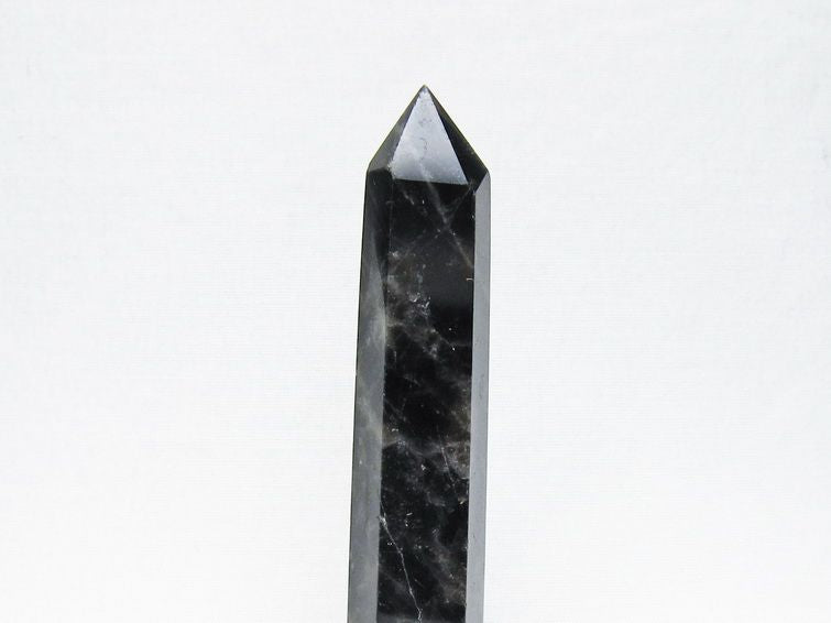 モリオン 六角柱 黒水晶 ポイント 置物 一点物 142-11219