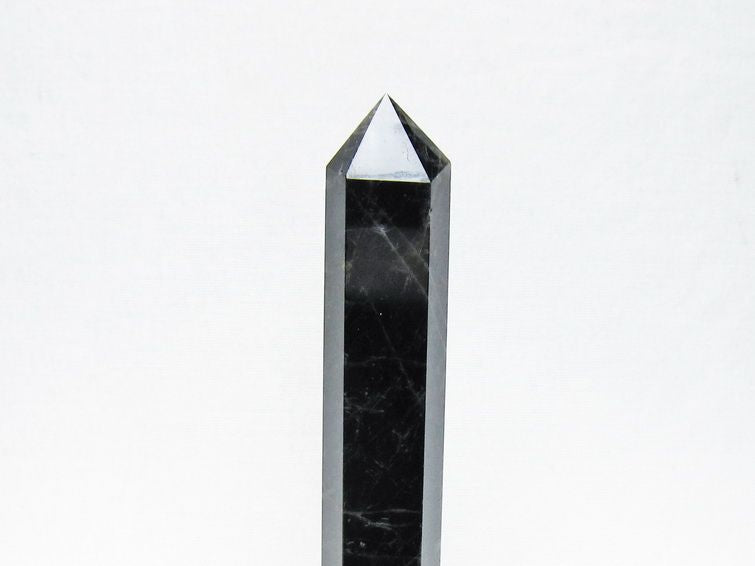 モリオン 六角柱 黒水晶 ポイント 置物 一点物 142-11220