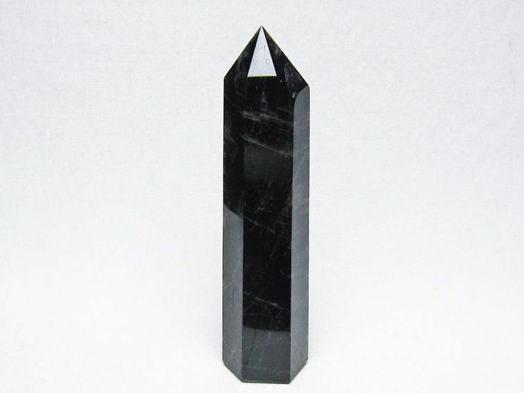 モリオン 六角柱 黒水晶 ポイント 置物 一点物 142-11221