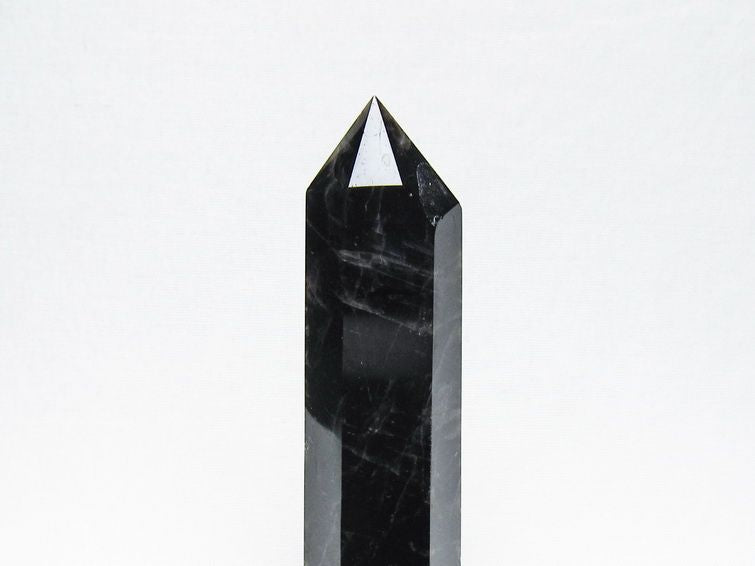 モリオン 六角柱 黒水晶 ポイント 置物 一点物 142-11221