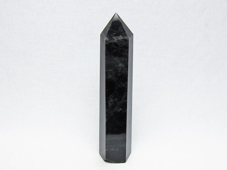 モリオン 六角柱 黒水晶 ポイント 置物 一点物 142-11223