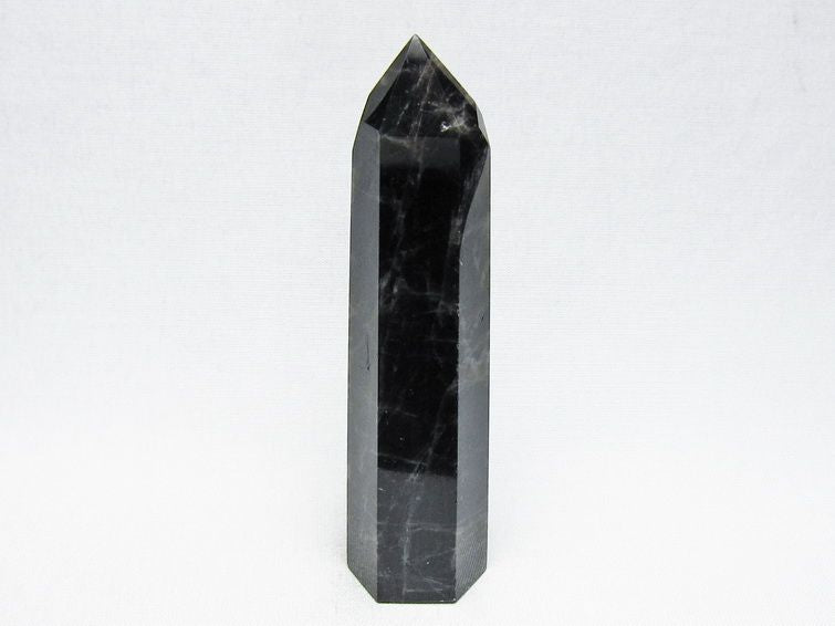 モリオン 六角柱 黒水晶 ポイント 置物 一点物 142-11226