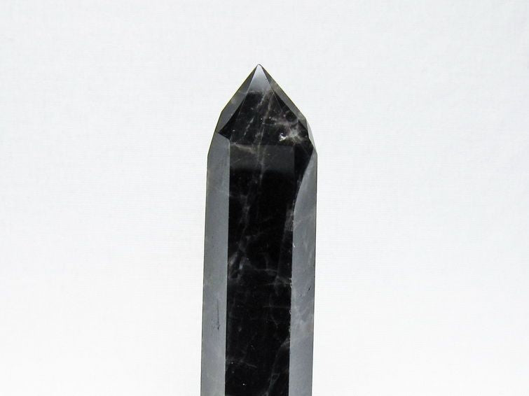 モリオン 六角柱 黒水晶 ポイント 置物 一点物 142-11226