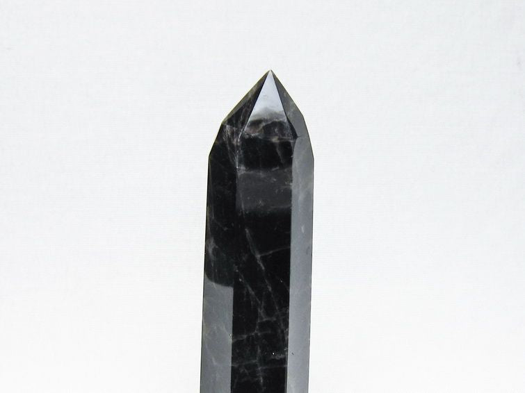 モリオン 六角柱 黒水晶 ポイント 置物 一点物 142-11226