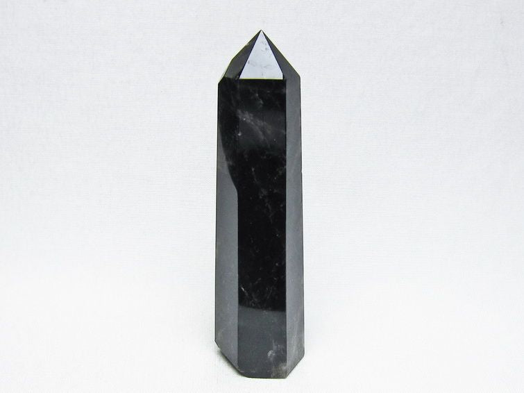 モリオン 六角柱 黒水晶 ポイント 置物 一点物 142-11227