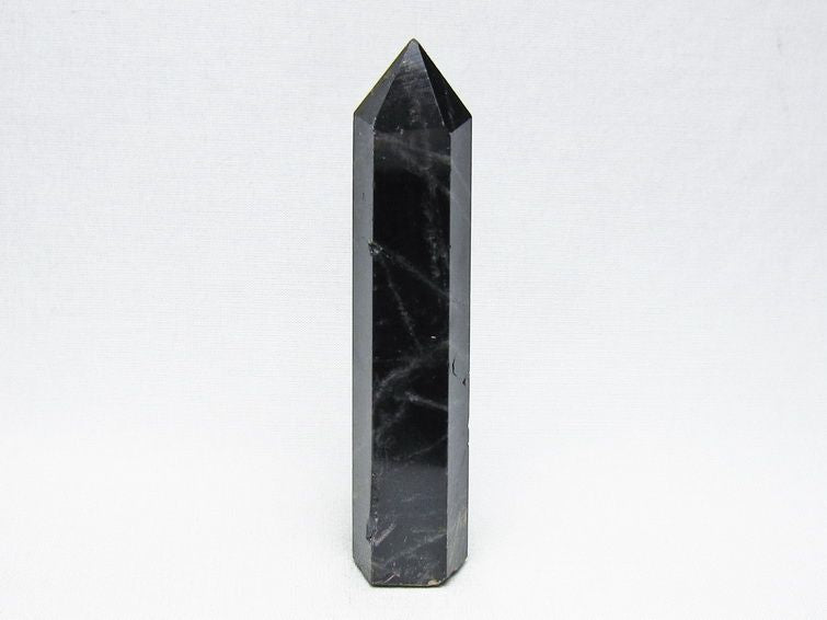 モリオン 六角柱 黒水晶 ポイント 置物 一点物 142-11228
