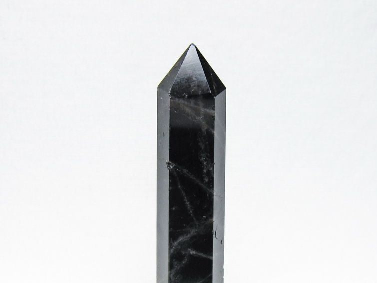 モリオン 六角柱 黒水晶 ポイント 置物 一点物 142-11228