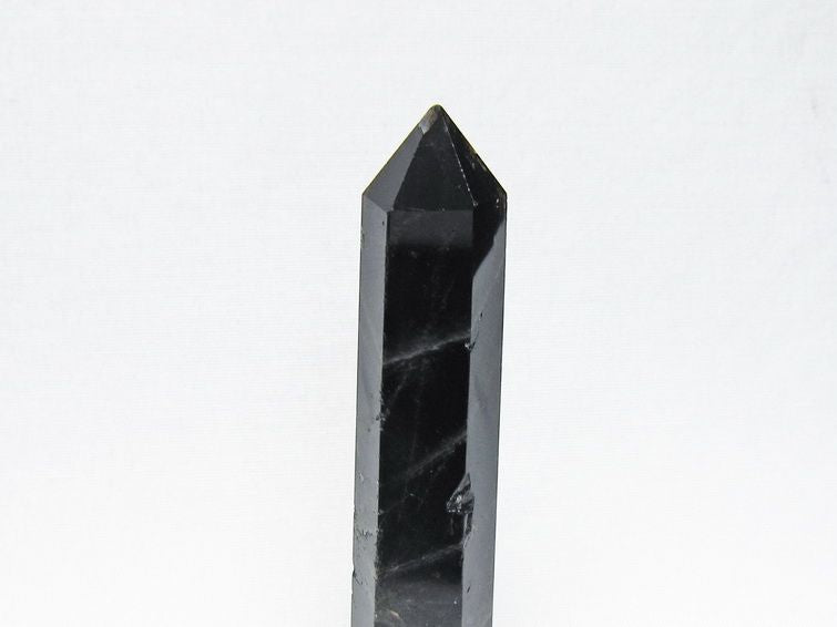 モリオン 六角柱 黒水晶 ポイント 置物 一点物 142-11228
