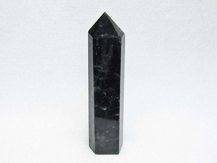 モリオン 六角柱 黒水晶 ポイント 置物 一点物 142-11232