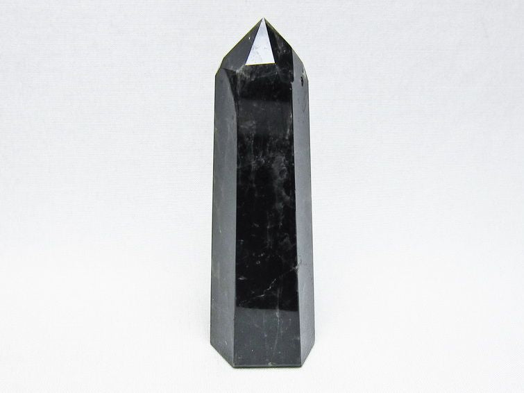 モリオン 六角柱 黒水晶 ポイント 置物 一点物 142-11233