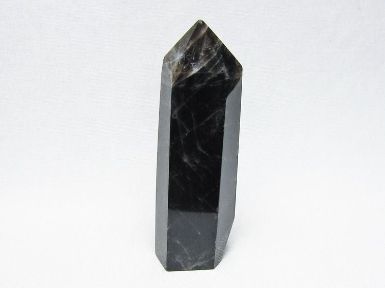 モリオン 六角柱 黒水晶 ポイント 置物 一点物 142-11234
