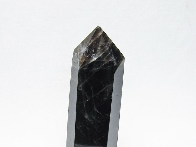 モリオン 六角柱 黒水晶 ポイント 置物 一点物 142-11234