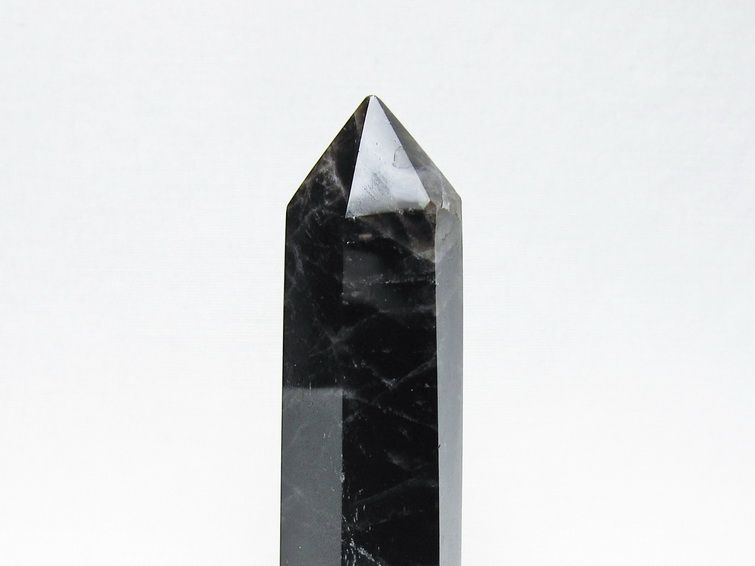 モリオン 六角柱 黒水晶 ポイント 置物 一点物 142-11234