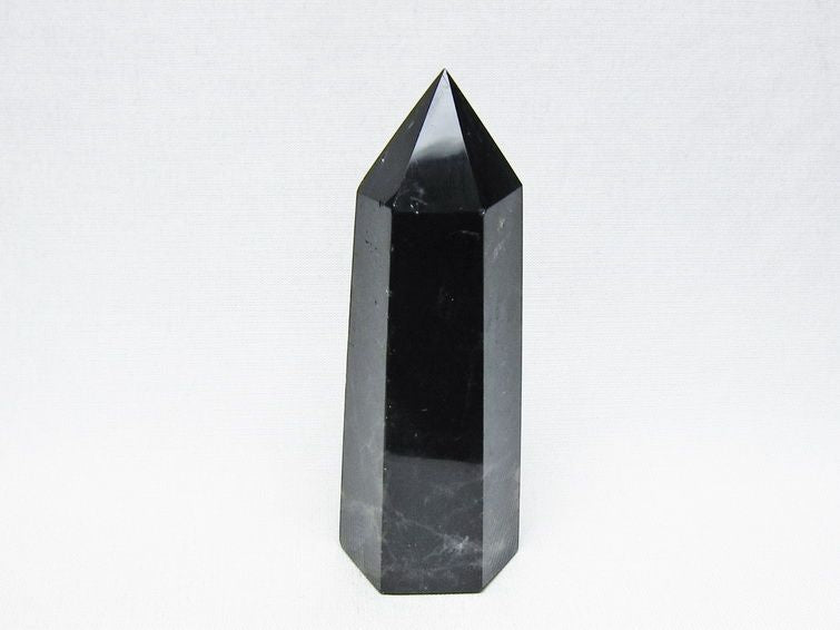 モリオン 六角柱 黒水晶 ポイント 置物 一点物 142-11235