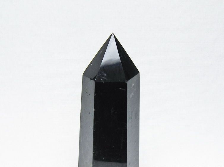 モリオン 六角柱 黒水晶 ポイント 置物 一点物 142-11235