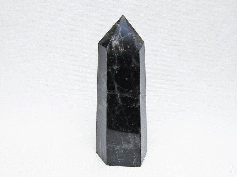 モリオン 六角柱 黒水晶 ポイント 置物 一点物 142-11236