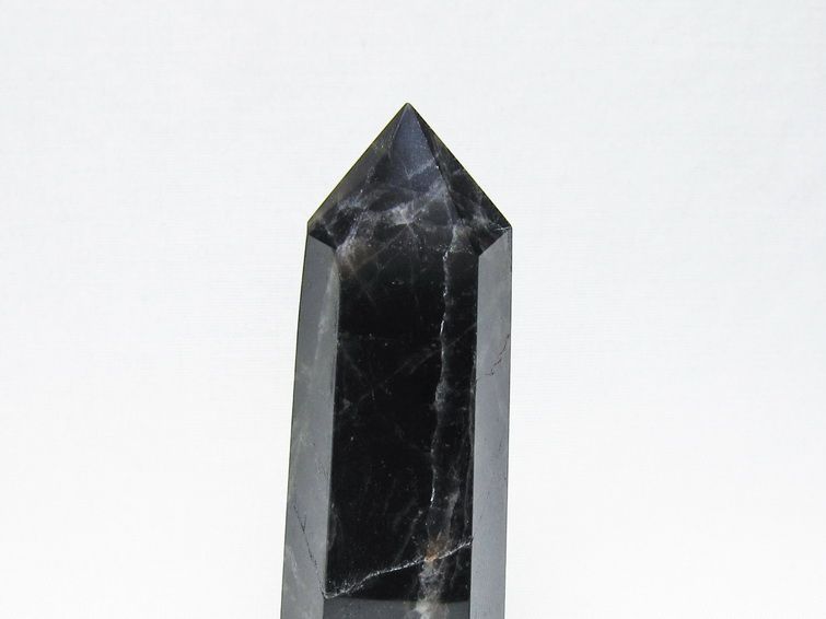 モリオン 六角柱 黒水晶 ポイント 置物 一点物 142-11236