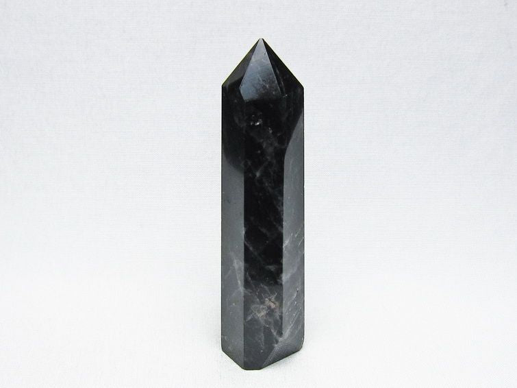 黒水晶 六角柱 モリオン ポイント 置物 一点物 142-11237